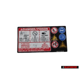 VW Original Rotulo Explicativo - 1J0010278R