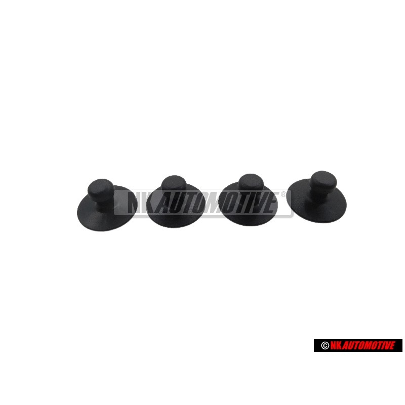 4x VW Original Soporte P. Alfombrilla Negro Satinado - 4A0864229 01C