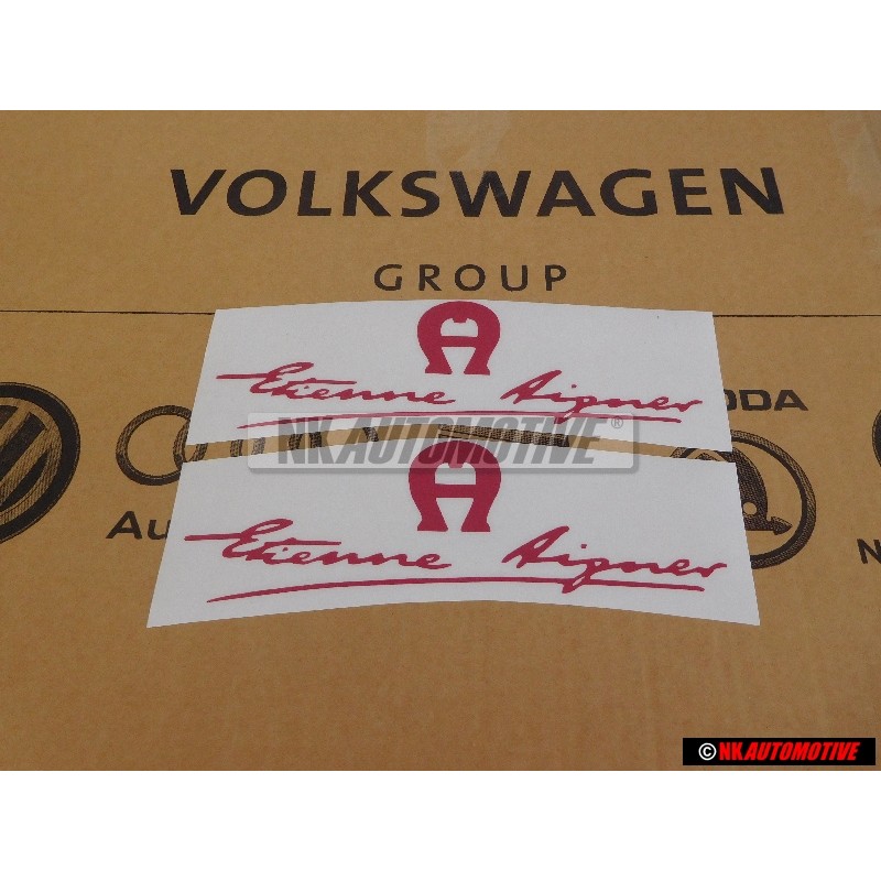 2x VW Classic Parts Rotulo Autoadhesivo Rojo Metalizado - 155853687G L16