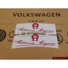 2x VW Classic Parts Rotulo Autoadhesivo Rojo Metalizado - 155853687G L16
