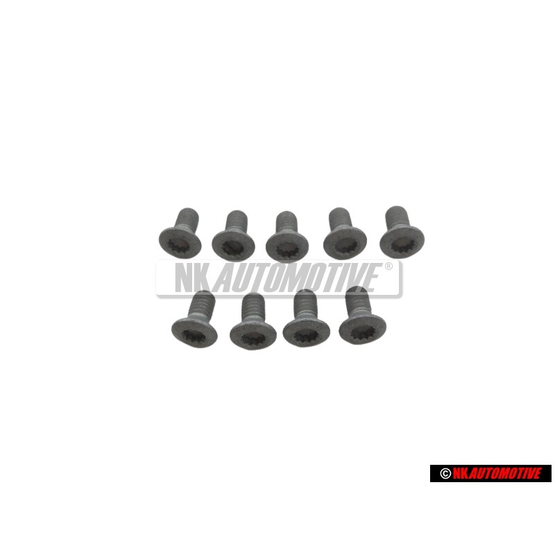 9x VW Original Tornillo Avellanado - N 10416601
