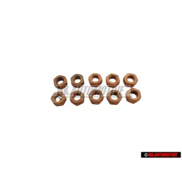 10x VW Original Tuerca Hexagonal - N 01100822