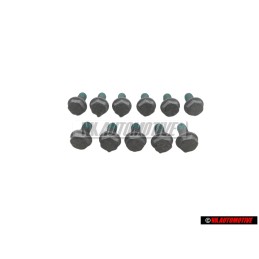 11x VW Original Tornillo Hexagonal Con Collar - N 90063904