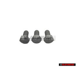 3x VW Original Tornillo Hexagonal, Autoblocante - N 0102276