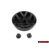 VW SET Maletero Trasero Insignia Emblema Negro & Clips - Golf MK2 1989-1992