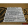 VW Original Adhesivo -Advertencia- Instrucciones De Seguridad - 1T0010342R