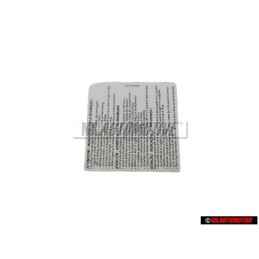 VW Original Adhesivo -Advertencia- Instrucciones De Seguridad - 1T0010342R