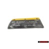 Audi Original Adhesivo P.Acondicionador Aire - 8W0010515B