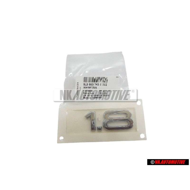 Audi Original 1.8 Trasero Rotulo Insignia Emblema Cromo - 8L0853743E 2ZZ