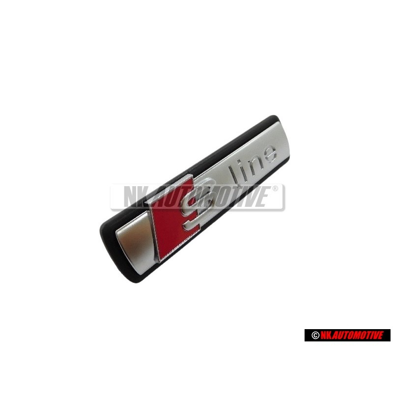 Audi Original S-LINE Frente Rotulo Insignia Emblema Cromo Rojo - 4F0853736A VUJ