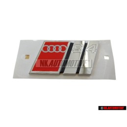 Audi Original S4 Trasero Rotulo Insignia Emblema Cromo Rojo - 8D5853737G 2ZZ