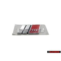 Audi Original S4 Trasero Rotulo Insignia Emblema Cromo Rojo - 8D5853737G 2ZZ