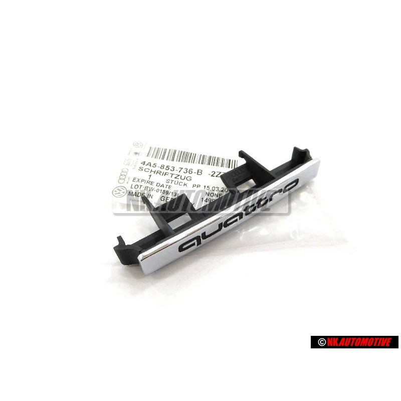 Audi Original QUATTRO Frente Rotulo Insignia Emblema Cromo - 4A5853736B 2ZZ