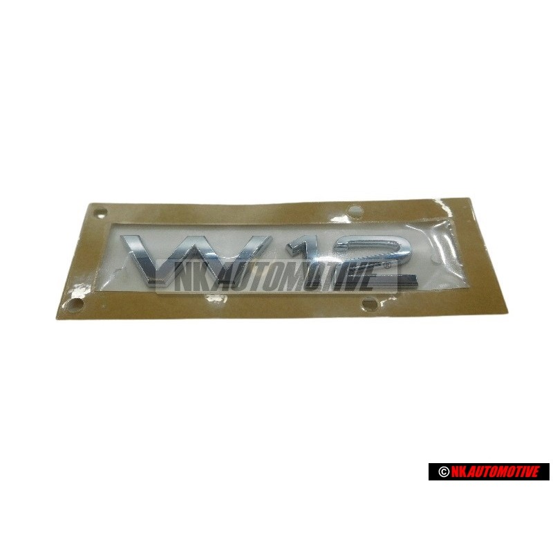 Audi Original W12 Trasero Rotulo Insignia Emblema Cromo - 4E0853743T 2ZZ