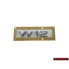 Audi Original W12 Trasero Rotulo Insignia Emblema Cromo - 4E0853743T 2ZZ