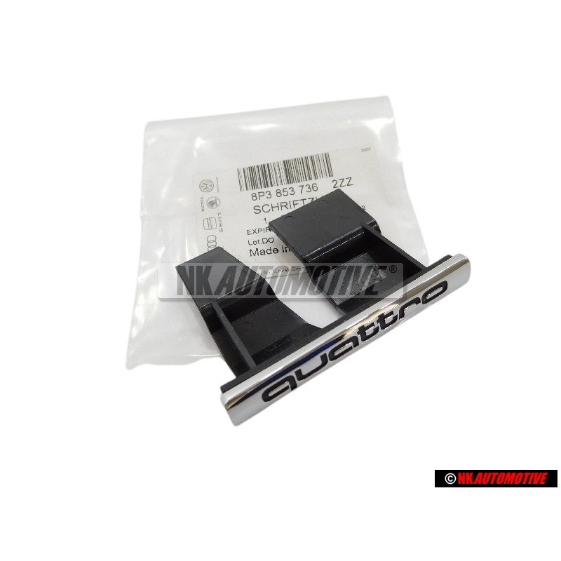 Audi Original QUATTRO Frente Rotulo Insignia Emblema Cromo - 8P3853736 2ZZ