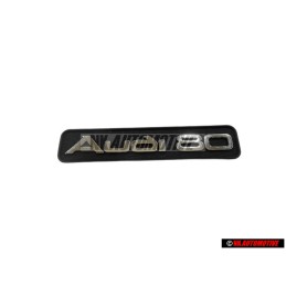 Audi Original AUDI 80 Tablero Rotulo Insignia Emblema Negro Cromo - 8A0853681D