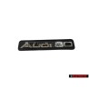 Audi Original AUDI 80 Tablero Rotulo Insignia Emblema Negro Cromo - 8A0853681D