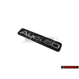 Audi Original AUDI 80 Tablero Rotulo Insignia Emblema Negro Cromo - 8A0853681D