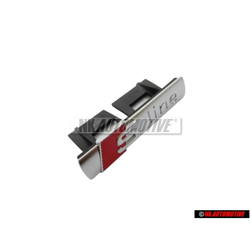 Audi Original S-LINE Frente Rotulo Insignia Emblema Cromo Rojo - 8E0853736C 2ZZ