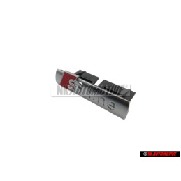 Audi Original S-LINE Frente Rotulo Insignia Emblema Cromo Rojo - 8E0853736C 2ZZ