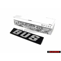 VW Original BUS Trasero Rotulo Insignia Emblema Plata Cepillada - 255853689