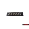 VW Original BUS Trasero Rotulo Insignia Emblema Plata Cepillada - 255853689