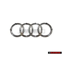 Audi Original Anillos Frente Simbolo Insignia Emblema Cromo - 4H0853605C 2ZZ