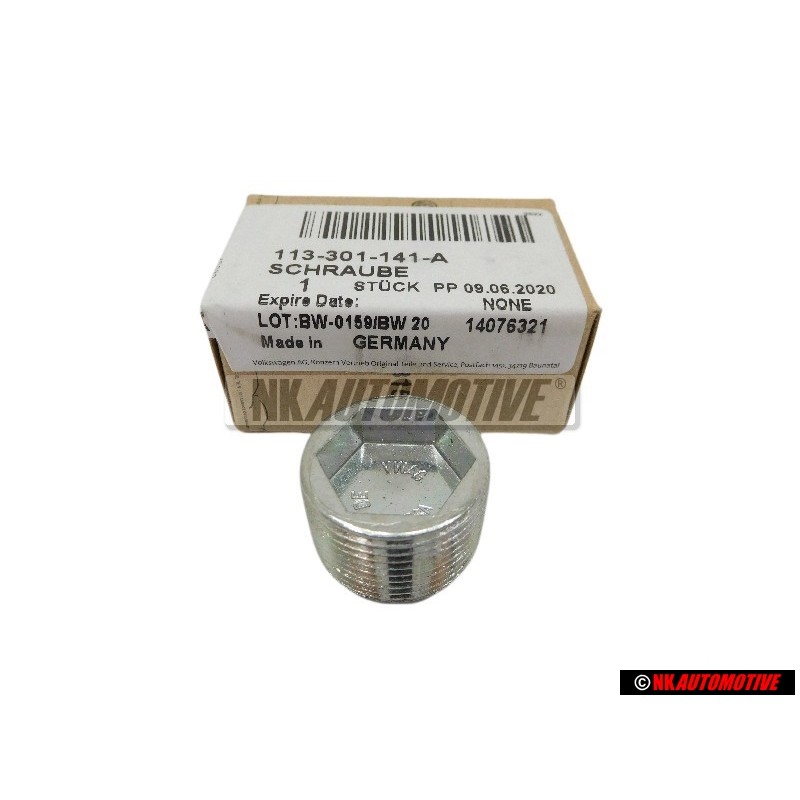 VW Original Tornillo evac.aceite, Magnetico - 113301141A
