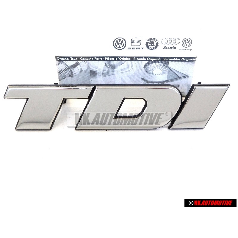 VW Original TDI Frente Rotulo Insignia Emblema Cromo - 2D0853679 Z10