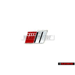 Audi Original S4 Volante Rotulo Insignia Emblema Cromo Rojo - 4A0419685