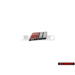 Audi Original S4 Volante Rotulo Insignia Emblema Cromo Rojo - 4A0419685