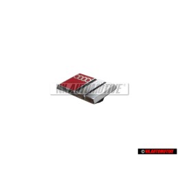 Audi Original S4 Volante Rotulo Insignia Emblema Cromo Rojo - 4A0419685