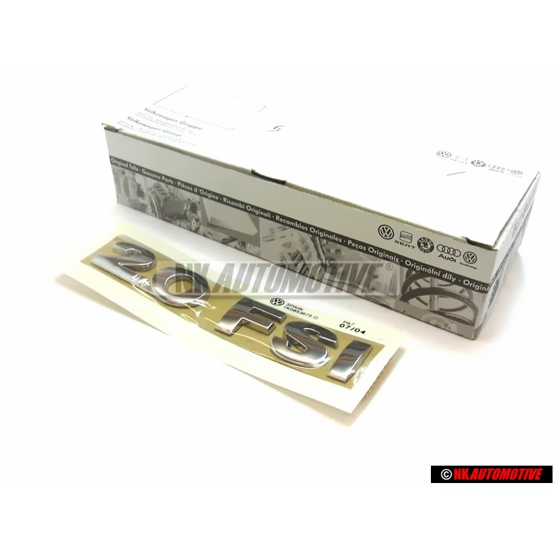 VW Original 2.0 FSI Trasero Rotulo Insignia Emblema Cromo - 1K0853675G 739
