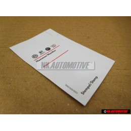 VW Original Rotulo Explicativo 'Unidad De Pedido 100' - 000010006