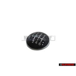 VW Original 6-Velocidades Palanca De Cambio Emblema Negro Cromo- 1K0711144J