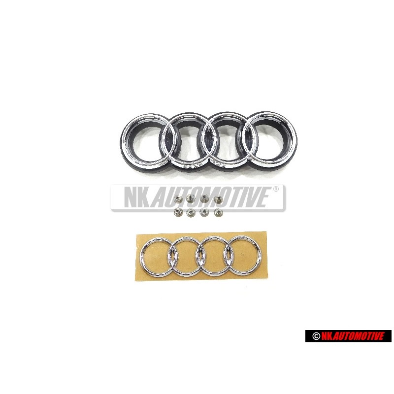 SET Para Audi RS2 Anillos Rotulo Insignia Emblema Frente Trasero