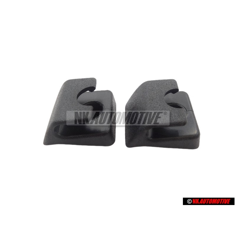 2x VW Original Soporte De Cinturon Seguridad Negro Satinado - 357857837 01C