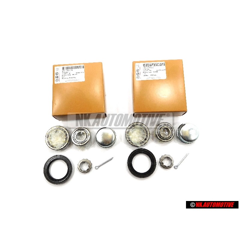 2x VW Original Cojinete De Rueda Con Piezas De Montaje - 191598625