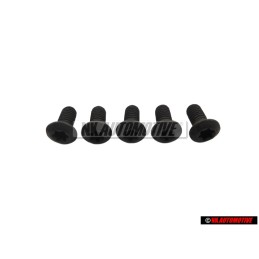 5x VW Original Tornillo Avellan. Hex.Int.Red. 