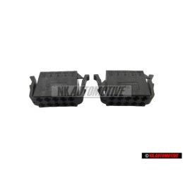 2x VW Original Caja De Contactos Planos Con Bloqueo De Contacto - 191972725
