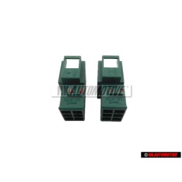 2x VW Original Caja De Contactos Planos Con Bloqueo De Contacto - 333941973