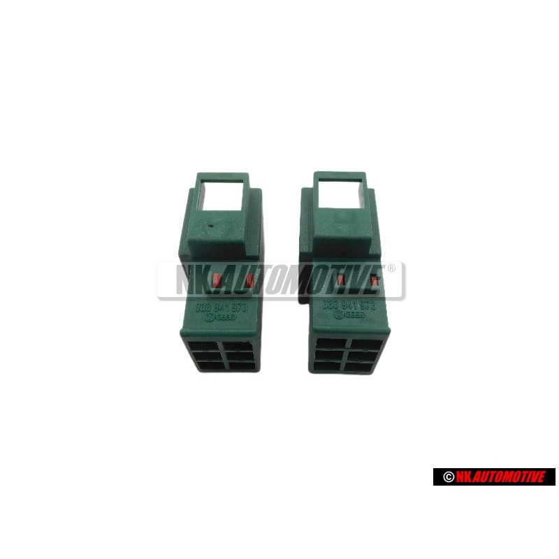 2x VW Original Caja De Contactos Planos Con Bloqueo De Contacto - 333941973