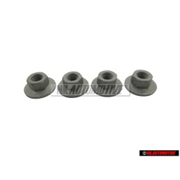 4x VW Original Tuerca De Collar Hexagonal, Autoasegurante - N 90908301