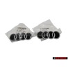 2x Audi Original Anillos Cubierta Del Motor Simbolo Insignia Emblema - 07C103960