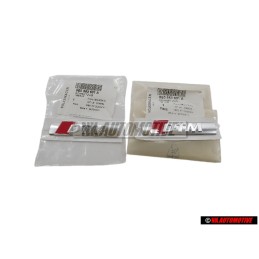 2x Audi Original DTM Lado Rotulo Insignia Emblema Cromo Rojo - 8E0853601A