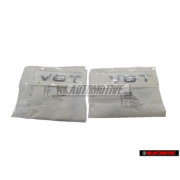 2x Audi Original V6T Lado Rotulo Insignia Emblema Cromo - 8K0853601
