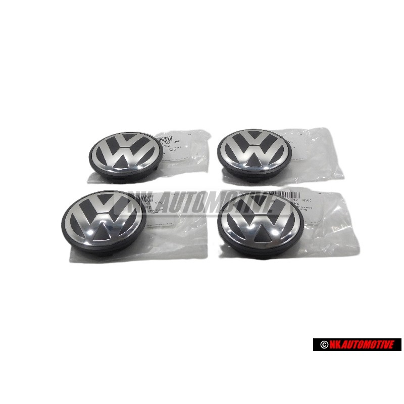 4x VW Original Tapacubos Negro/Antracita Metalizado - 7L6601149 RVC