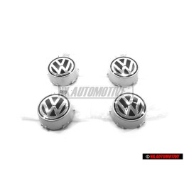 4x VW Original Tapacubos Colores Cromo-Metalizados - 2D0601149C 091