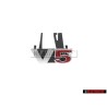 VW Original V5 Frente Rotulo Insignia Emblema Cromo Rojo - 1J5853679D GQF